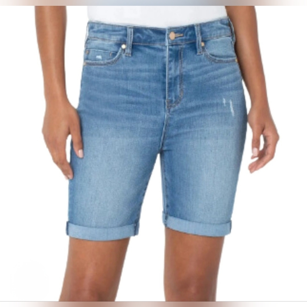 LIVERPOOL Kristy High Rise distressed denim short size 2/27 EUC